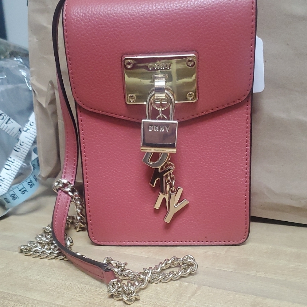DKNY Coral Crossbody Bag with Gold Accents